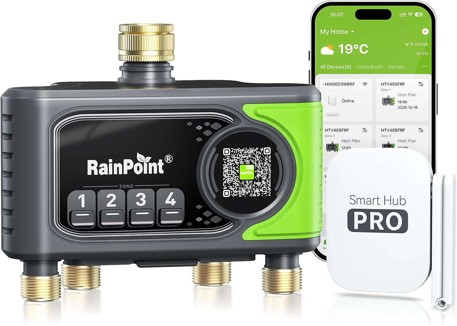 RainPoint 2-zone Wi-Fi water timer kit for UAE balcony and small garden watering